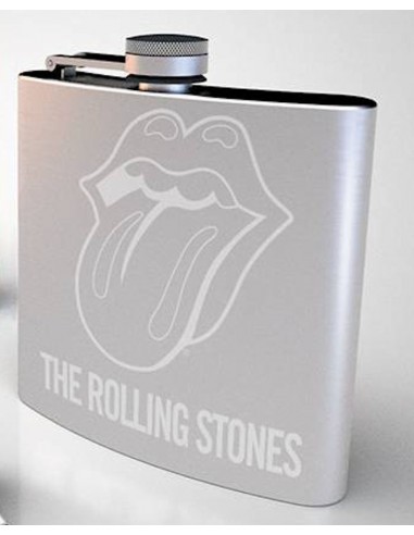 GB EYE ROLLING STONES LOGO HIP FLASK...