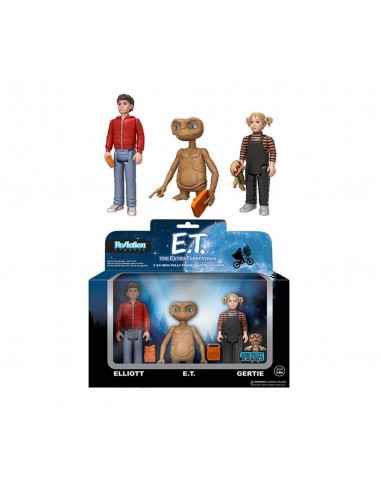 FUNKO REACTION E.T. 3 PACK ELLIOT...