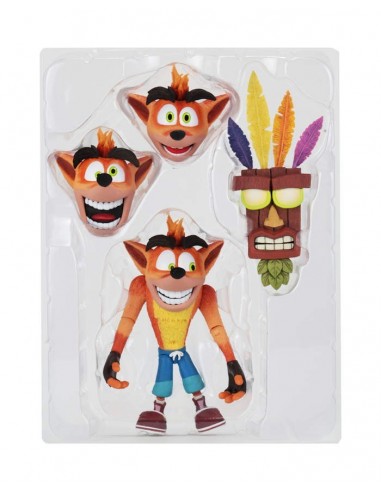 NECA CRASH BANDICOOT WITH AKU AKU...