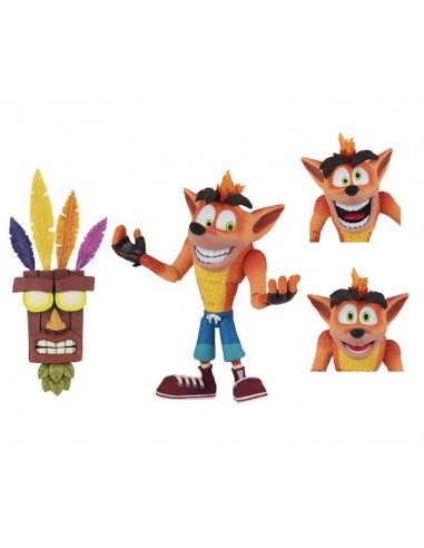 NECA CRASH BANDICOOT WITH AKU AKU...