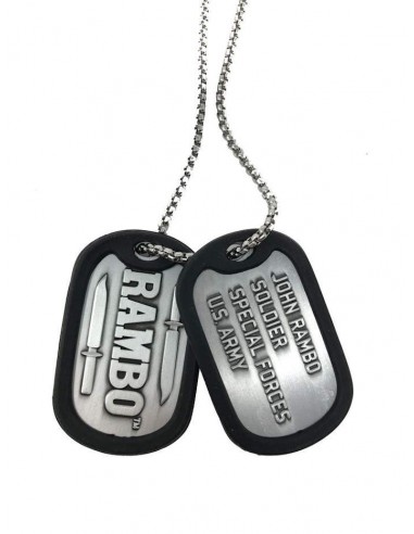 FANATIK RAMBO MOVIE DOG TAGS PENDANT...
