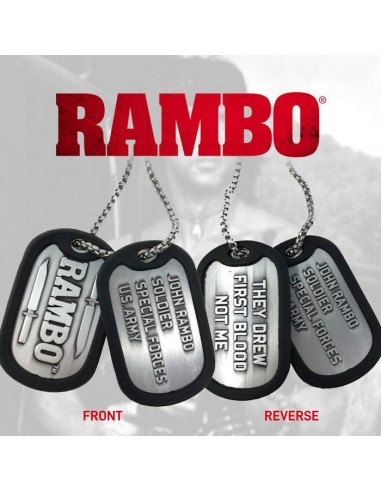 FANATIK RAMBO MOVIE DOG TAGS PENDANT...