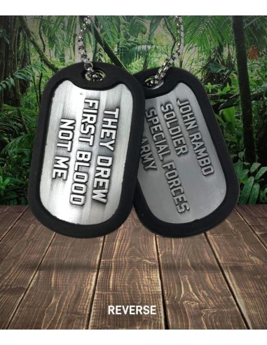 FANATIK RAMBO MOVIE DOG TAGS PENDANT...
