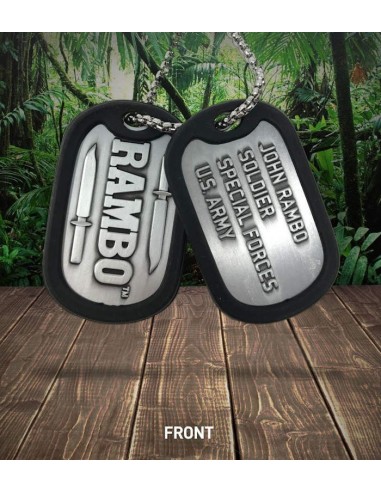FANATIK RAMBO MOVIE DOG TAGS PENDANT...