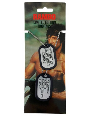 FANATIK RAMBO MOVIE DOG TAGS PENDANT...