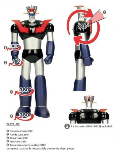 SD TOYS MAZINGER Z PVC FIGURE 12"...