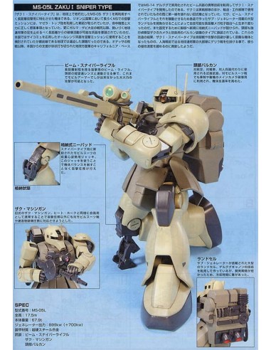BANDAI Model Kit GUNDAM HGUC MS 05L...