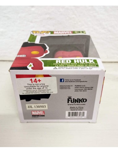 FUNKO BOBBLE HEAD POP MARVEL RED HULK...