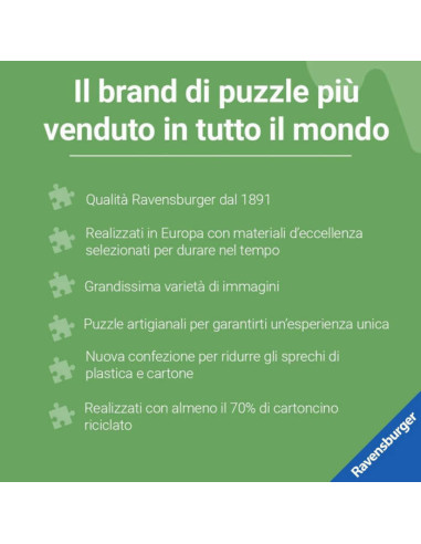 RAVENSBURGER PUZZLE 500 PEZZI PCS 80'...