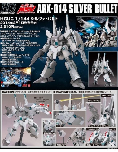 BANDAI MODEL KIT GUNDAM HGUC ARX 014...