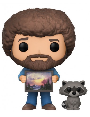 FUNKO  POP TV BOB ROSS WITH RACCOON...